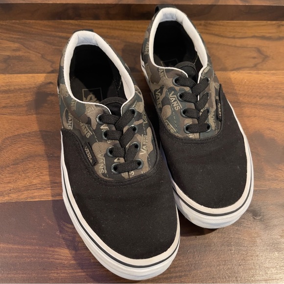 Vans Other - Vans Shoes Kids Black & Camo Size 3